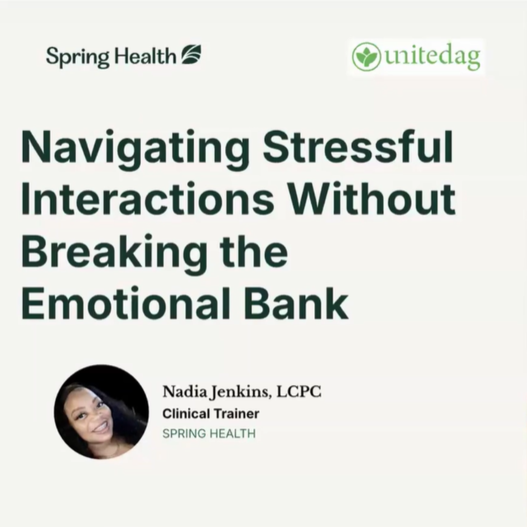 Spring Health: Navigating Stressful Interactions